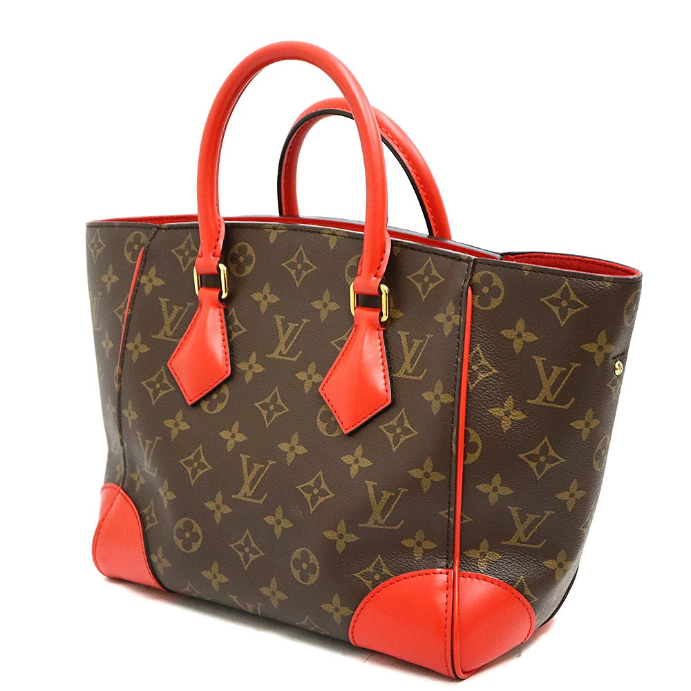 Louis Vuitton Brown Phoenix Red Leather Bag